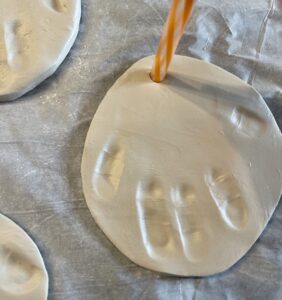 Ghost Handprint Halloween Craft